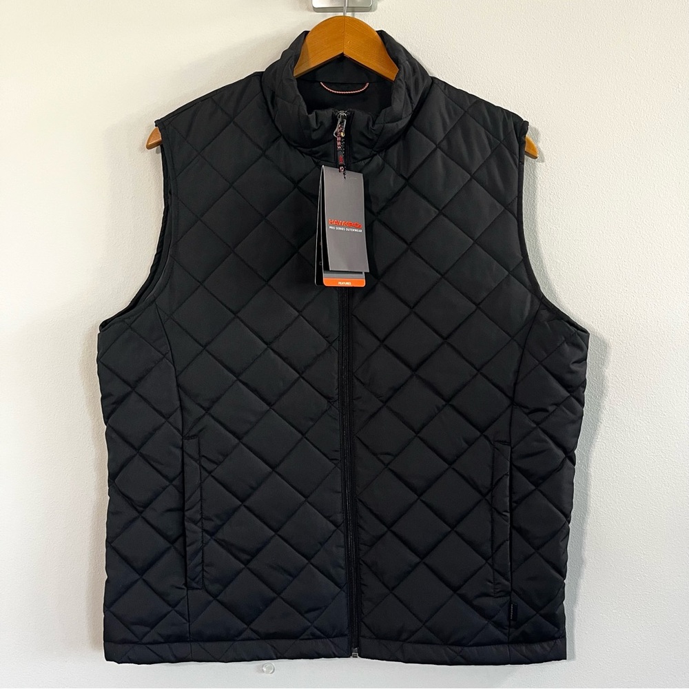 Hawke & Co Men's Black Quilted Gorpcore Vest Size Medium